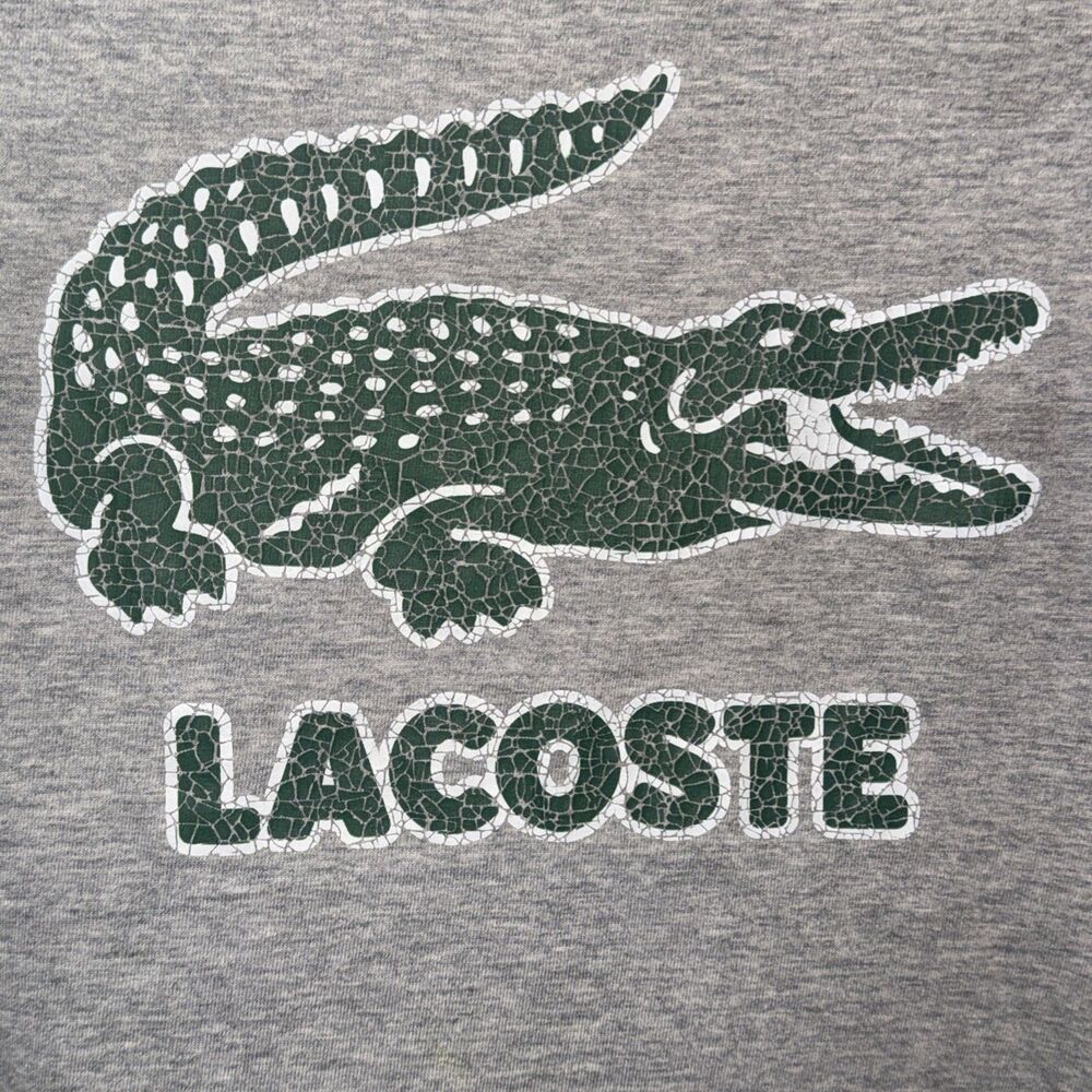 Lacoste Sports Men's Ultra Dry T-Shirt Gray size 4/M Medium Runs Small